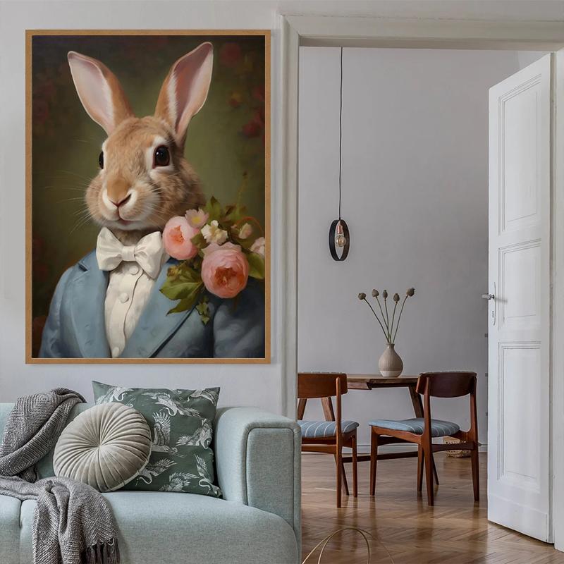 Vintage Palace Aristocrat Gorgeous Costume Animal Tiger Lion Deer Art Poster Canvas Paintings Wall Art Pictures Home Room Decor