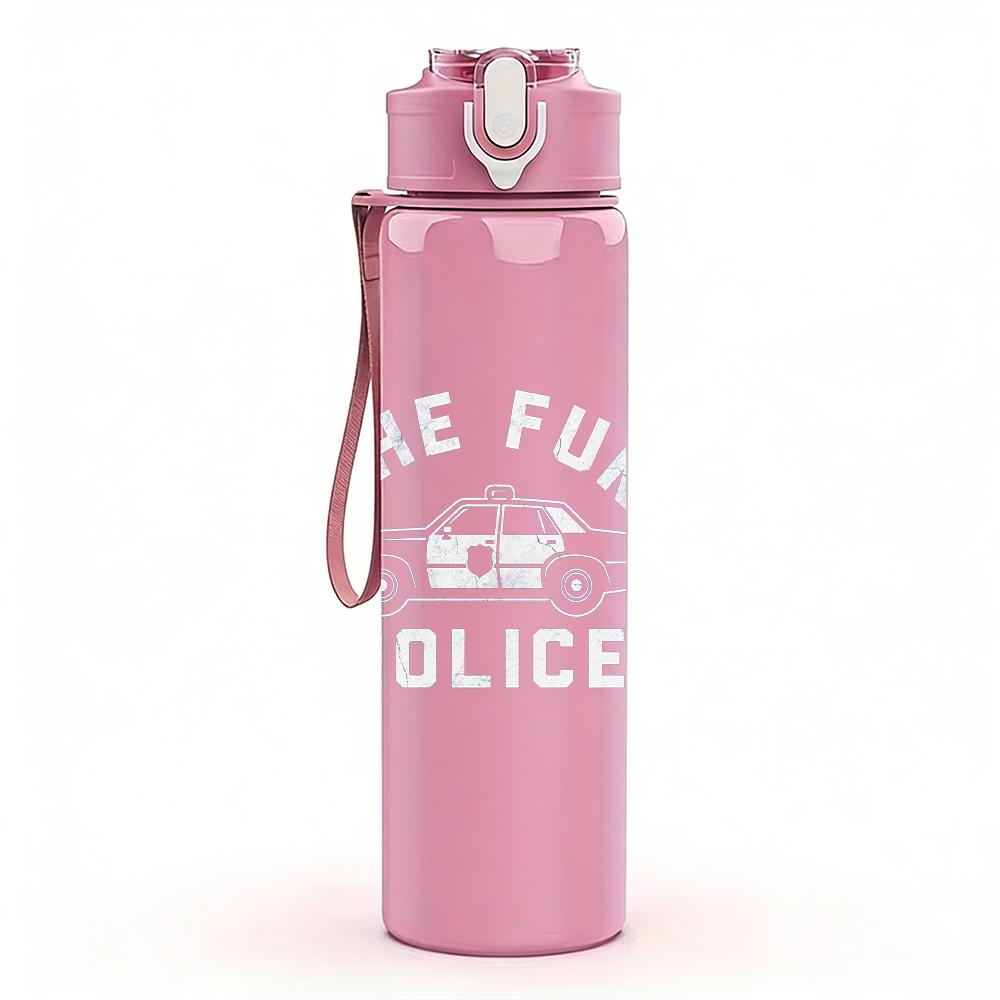 1PC The Thin Blue Line Police Minimalist Print 750ml Portable Sports Water Bottle Leakproof Gym Outdoor Travel Drink Cup