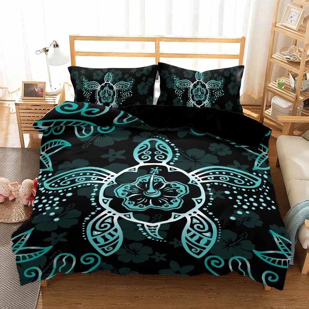 Comforter 3D Printed Sea Turtles Bedding Set Single Adults S Cute Queen King Bedroom Bedclothes Marine Organism