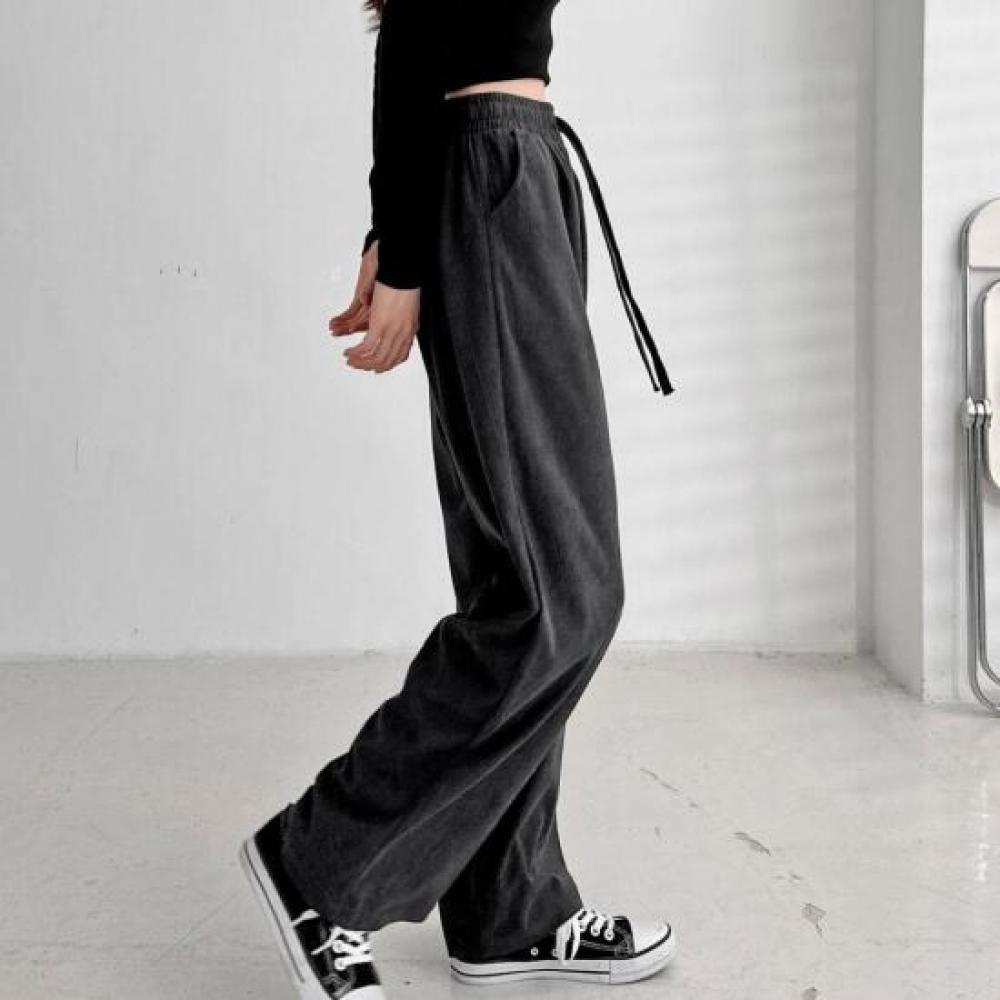 New Arrivals Open Run Inzra Jogging Wide Pants Fall Women Corduroy