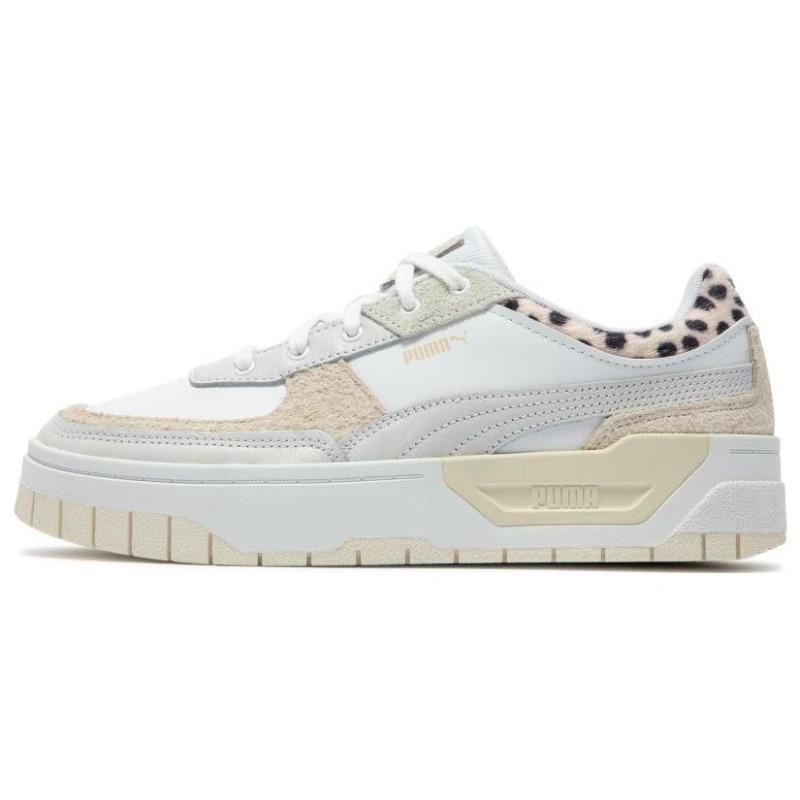 Кроссовки Puma Cali Dream Animalia L Женские Бело-кремовые Низкие Кожа Ткань Синтетическая кожа 393491-01 38