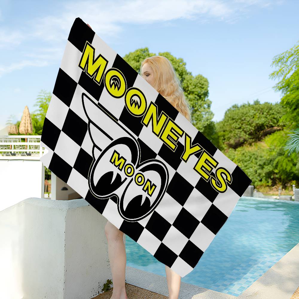 Mooneyes Room Bath Towel Microfiber Soft Water Absorbing Breathable For Girl Kids Decorative Cartoon Beach Towel