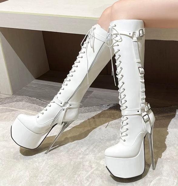 13cm High Heel Patent Leather Over-the-Knee Boots