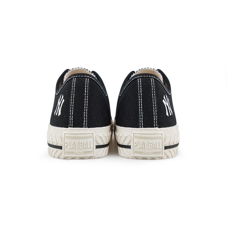 MLB Playball Keks Schuhe Klassisch Rutschfest Verschleißfest Atmungsaktiv Leicht Niedrige Schnürschuhe Unisex Sneaker Schwarz 32SHP1111-50L