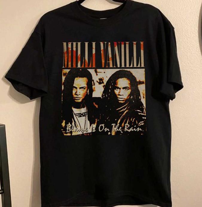 Milli Vanilli Blame It on the Rain tour Unisex T-shirt Full Size S To 5XL MC052 Unisex T-Shirt S