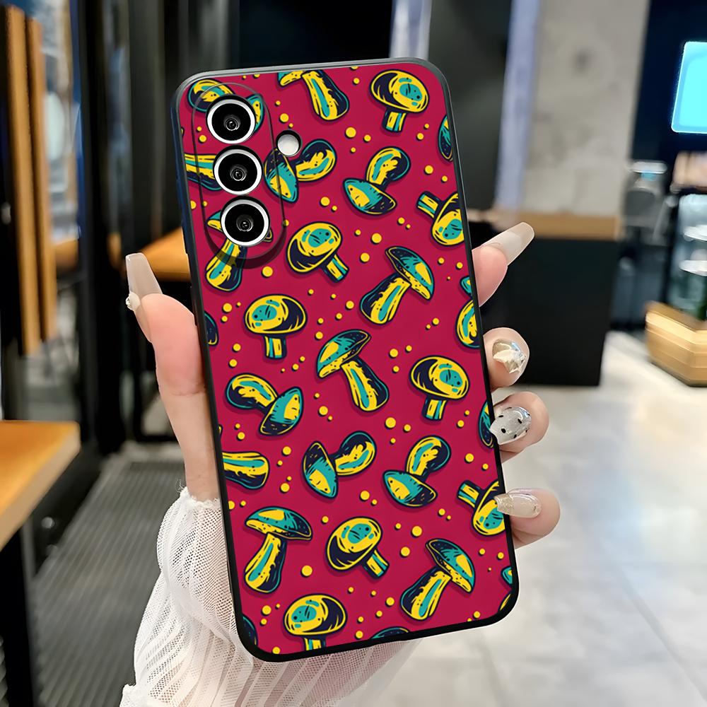 Colorful Mushroom Phone Case For Samsung A25 A13 A33 5G A54 A36 A35 A56 A52 A14 Shockproof Soft Cover