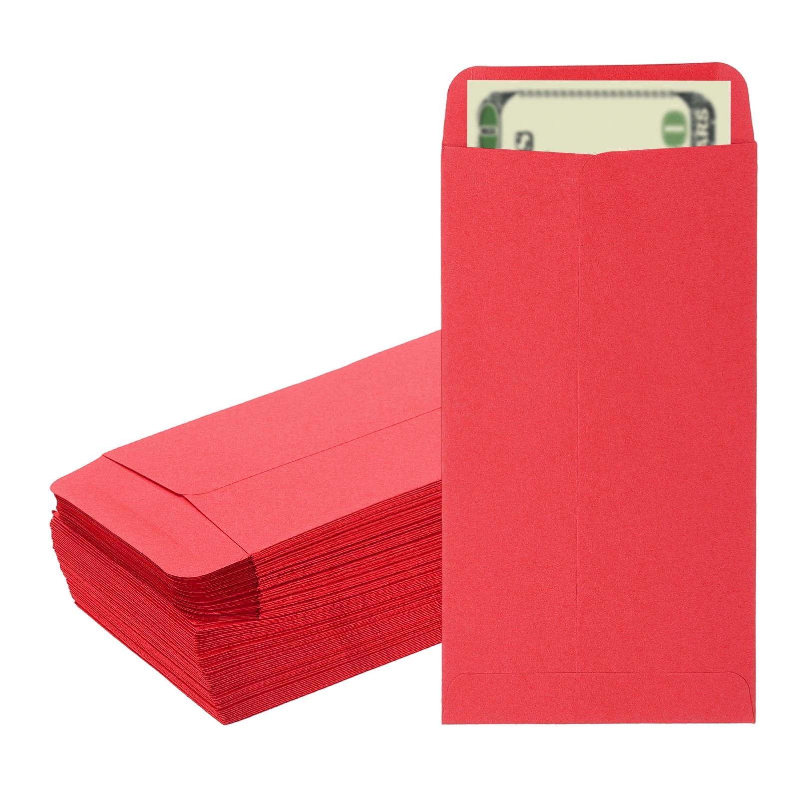 100Pcs 16.5x8.89cm Money Blank Paper Envelopes Gift Card Packaging Envelope Cash Envelopes Money Holder Bags for Checks Tickets