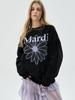 [mardimercredi] SWEATSHIRT FLOWERMARDI_BLACK LIGHTPURPLE