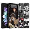 Bungo Stray Dogs Double Black Cover Phone Case For Samsung Galaxy Z Flip 7 6 5 4 3 5G Flip7 Flip6 Flip5 Flip4 Flip3 Black Fundas
