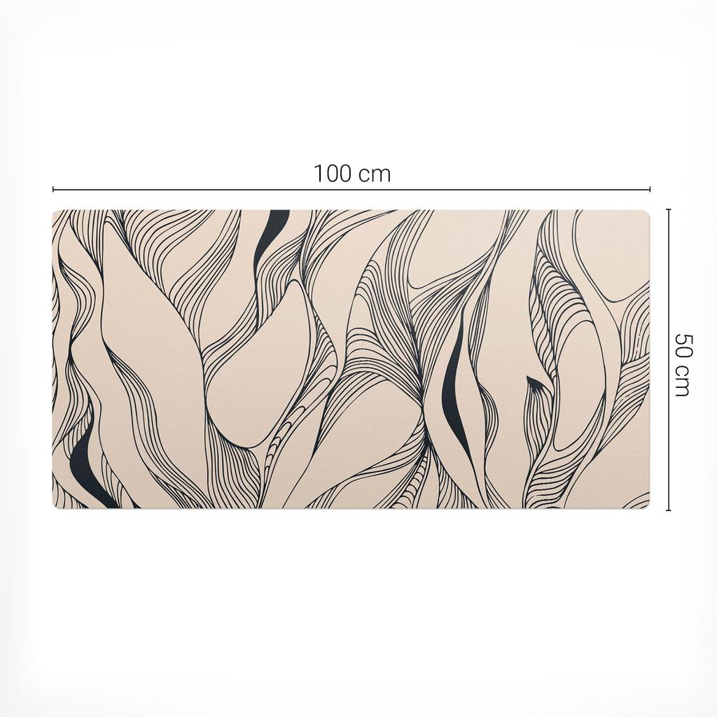 Mata Antypoślizgowa Pod Myszkę I Klawiaturę Abstrakcyjne Linie 100X50 Cm