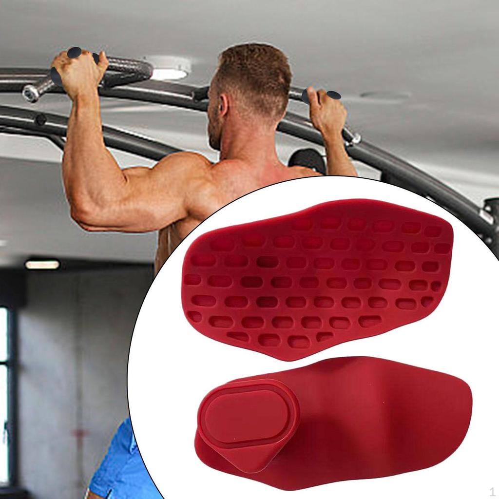 Gym-Griffe für Gewichtheben, fingerlos, robust, für Männer und Frauen, Handflächenschutz, Silikon