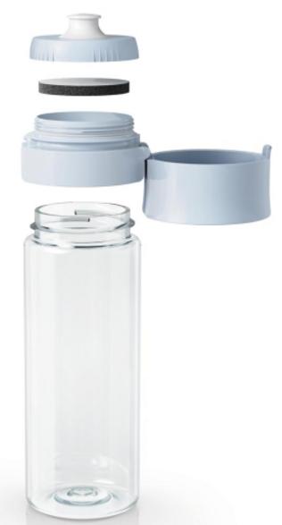 Brita vital filter bottle 0.6 l blue + 2 microdisc filters.