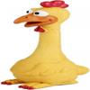Style Rubber Chicken Squeak Dog Toy for Small, Medium or Large Pet Breeds, Play, Reduce Separation Anxiety, Yellow