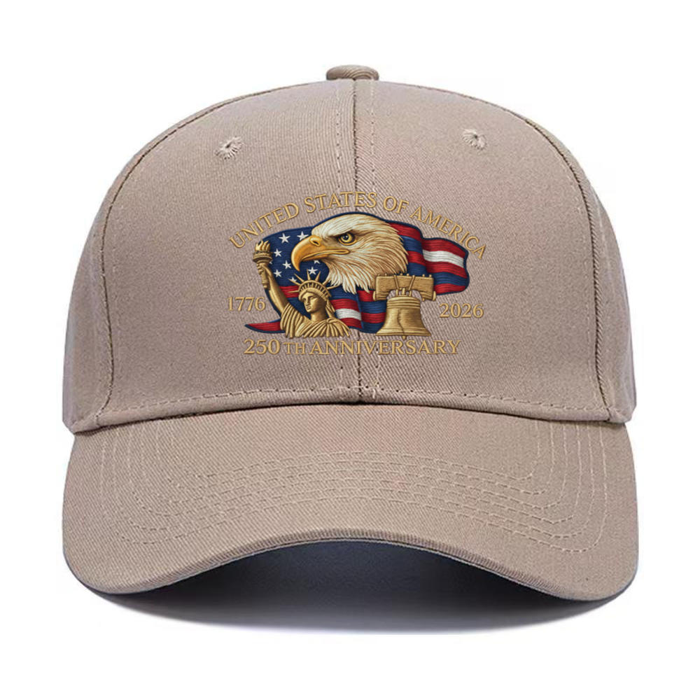 Trucker Hat Adjustable Us 250th Anniversary Cap Anniversary Tribute Hat Historic Embroidered Sunshade Cap For Patriotic Citizens