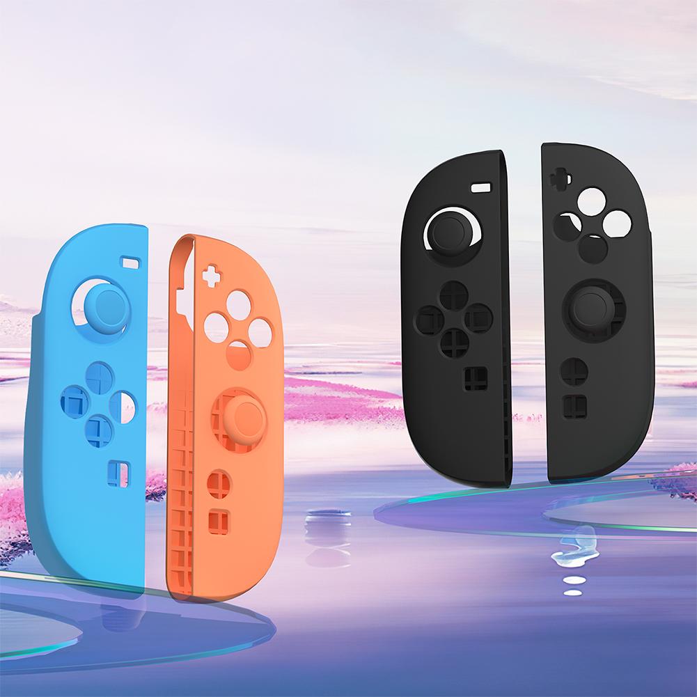 Für Switch 2 Joy-con Hülle Silikon Griffhülle Anti-Rutsch Schale Ersatz mit 2 Daumenstick Kappen Silikon Skin Hülle Abdeckung