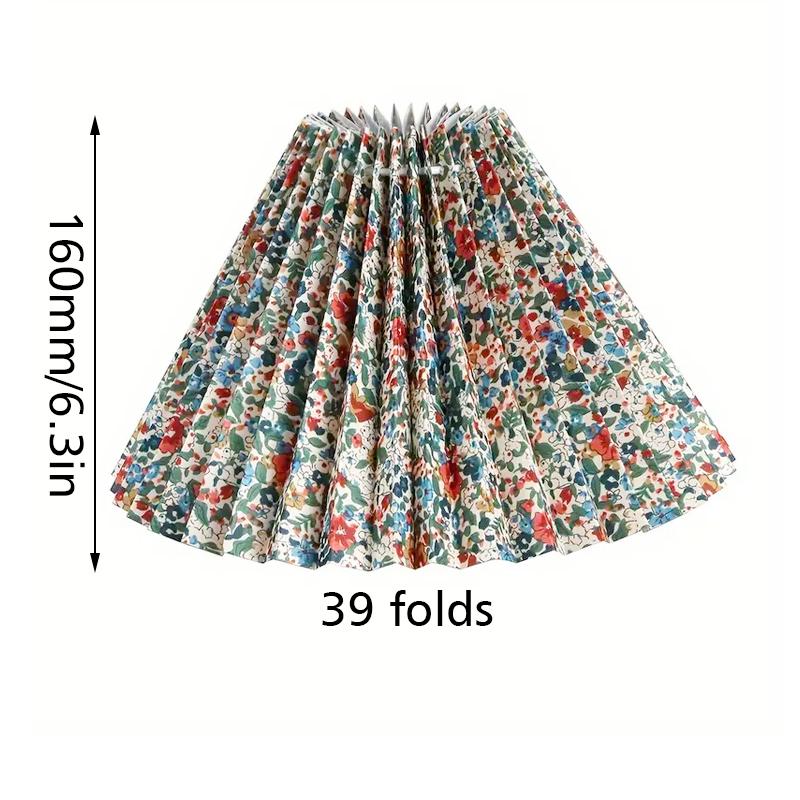 1PC Floral Pleated Lamp Shade Bedroom Pleated Cone Light Cover Elegant Lamp Cover Floor Lamps Fabric Cover Table