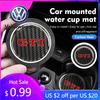 2026 Chaud Pour Volkswagen VW 2 Pièces Tasse à Eau de Voiture Tapis Antidérapant Support en Fibre de Carbone Tapis Pour GTI Tiguan Passat B5 B6 B7 CC Jetta MK5