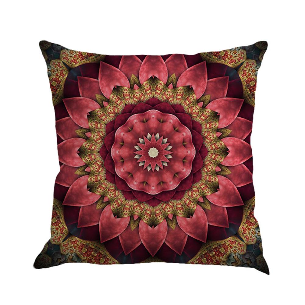 Bohemia Geometric Pattern Flax Pillow Case Car Sofa Cushion Cover