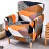 1PC Printing Tub Club Armchair Cover Stretch Sloping Arm Back Slipcover Soft Single Small Chair Seater Sofa Covers for Home Club