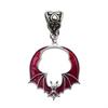 Gotische Silberfledermaus Anhänger Halskette mit schwarzem Samt Choker für Vampir Rollenspiele