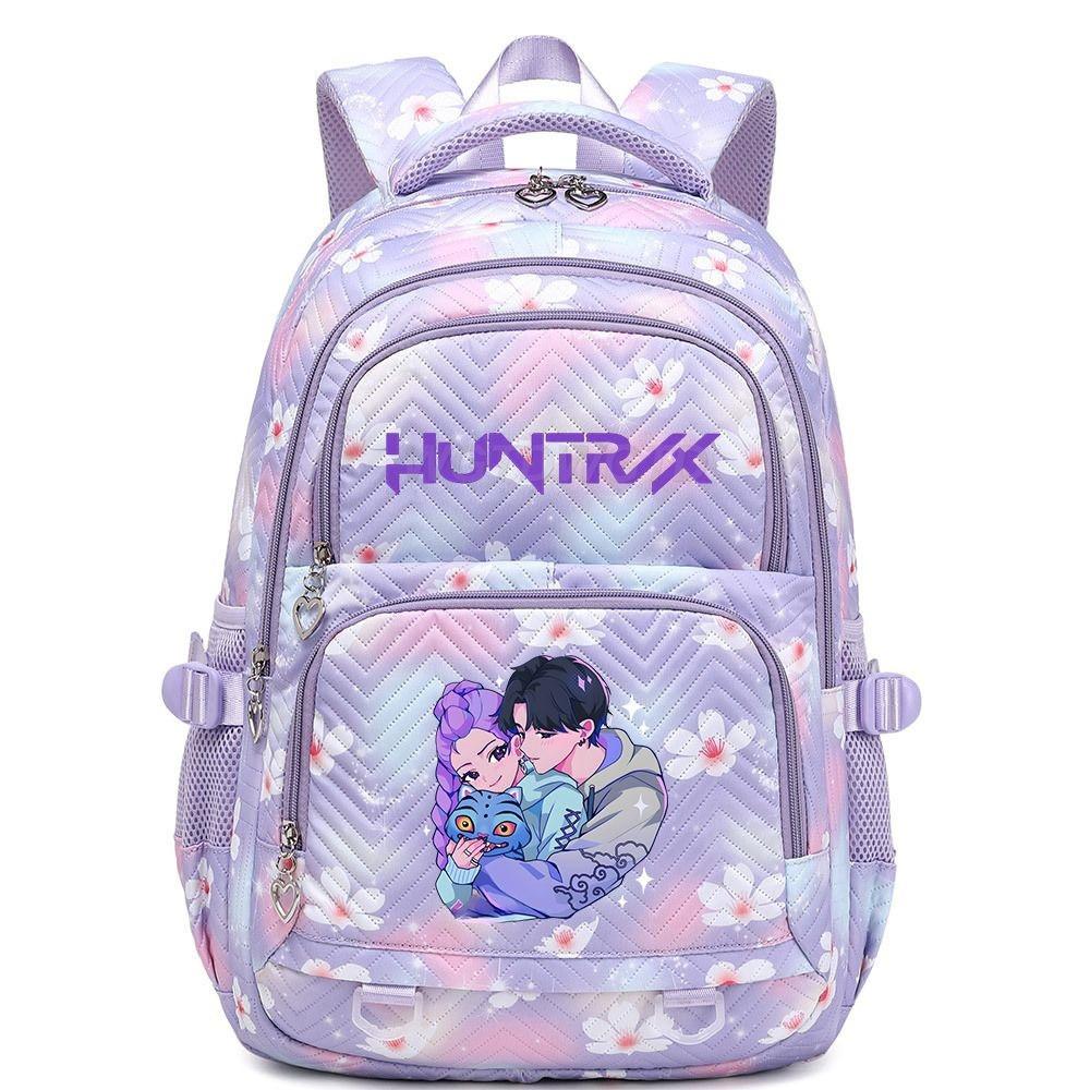 Kids Girls Kpop Hunters Rumi Zoey Printed Backpack Student School Waterproof Big Bag