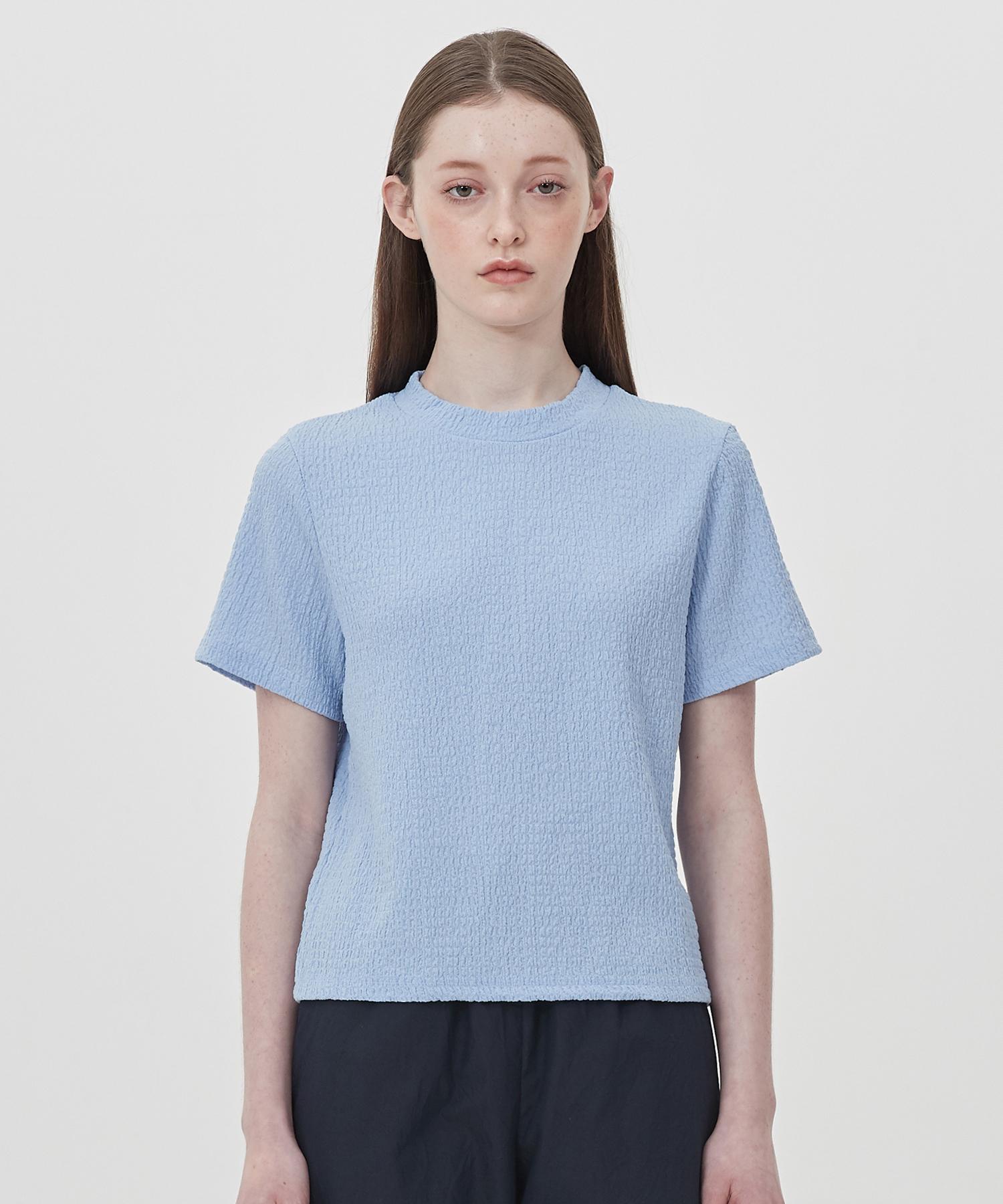 Jun By Jun K Crinkle Crop T-Shirt_Summer Blue M