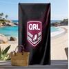 Queensland Maroons Druck Strandtuch Weich Tragbar Schnell?Trockenes Handtuch für Pool Sommerurlaub Outdoor Sport