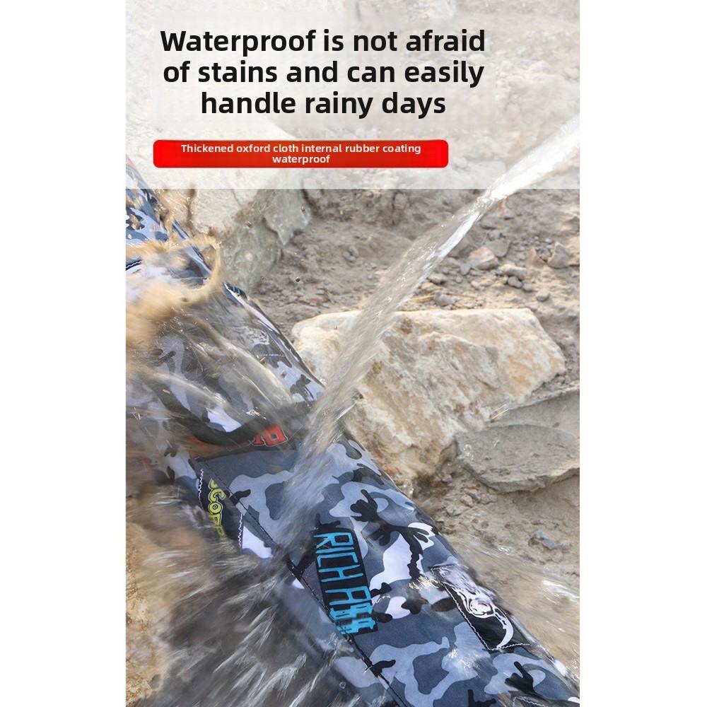 Durable Multi-function Fishing Rod Cover Foldable Thicken Canvas Fishing Rod Holder Oxford Cloth Fishing Gear Outdoor Activity