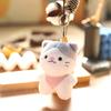 Cute Fluffy Cat Plush Toy Key Holder Adorable Cat Keychain Bag Accessory
