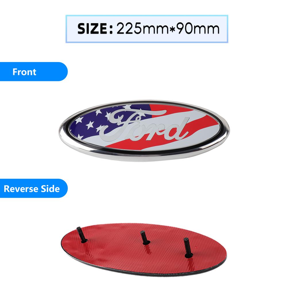 Car Rear Trunk Front Grill Sticker For Ford Grille Emblem Logo Hood Badge Focus Kuga MK7 MAX Fiesta Ranger Mondeo Mustang Escape