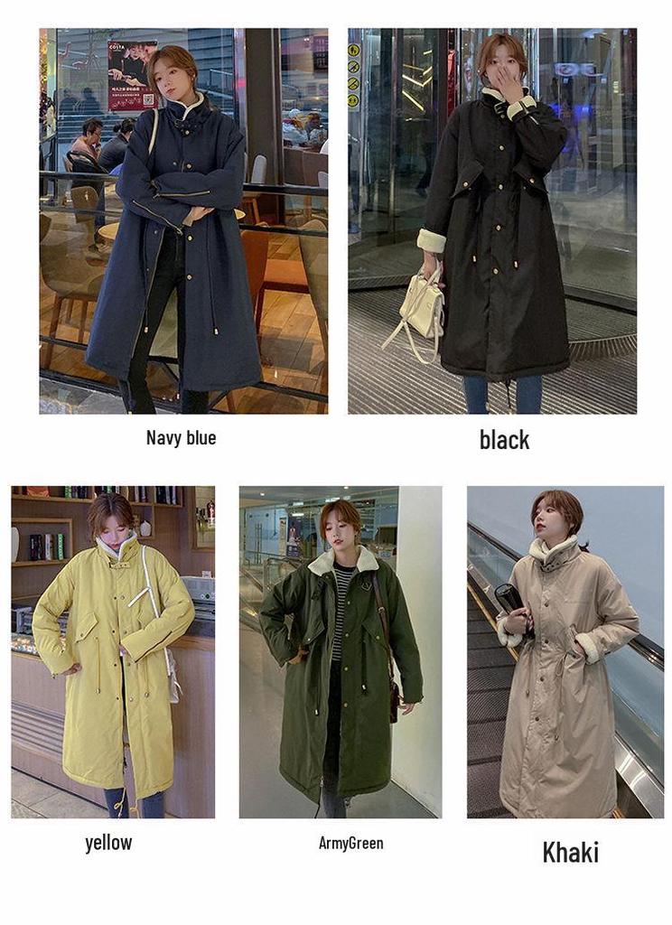 Women's Plus Size Long Velvet Padded Parka - Thick, Warm, Plush Winter Windbreaker