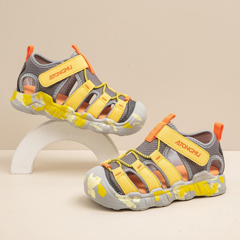 Luxury Children Sandals Summer Boy Sneaker Fashion Soft Bottom Breathable Protect Toes Kids Casual Outdoor Sandals for Boy