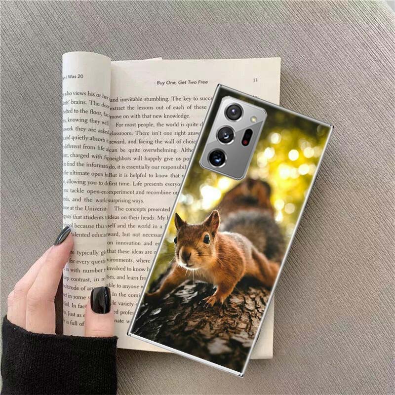 Forest Squirrels Foraging For Food Phone Case For Samsung Galaxy S25 Edge S24 S23 FE S22 S26 Ultra S21 S20 S10 Plus Capa Soft