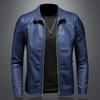 Stand-up Collar Leather Jacket Men's Motorcycle Jacket 2025 Autumn and Winter New Leather Jacket Slim Fit Korean Version Handsome Men's Clothing