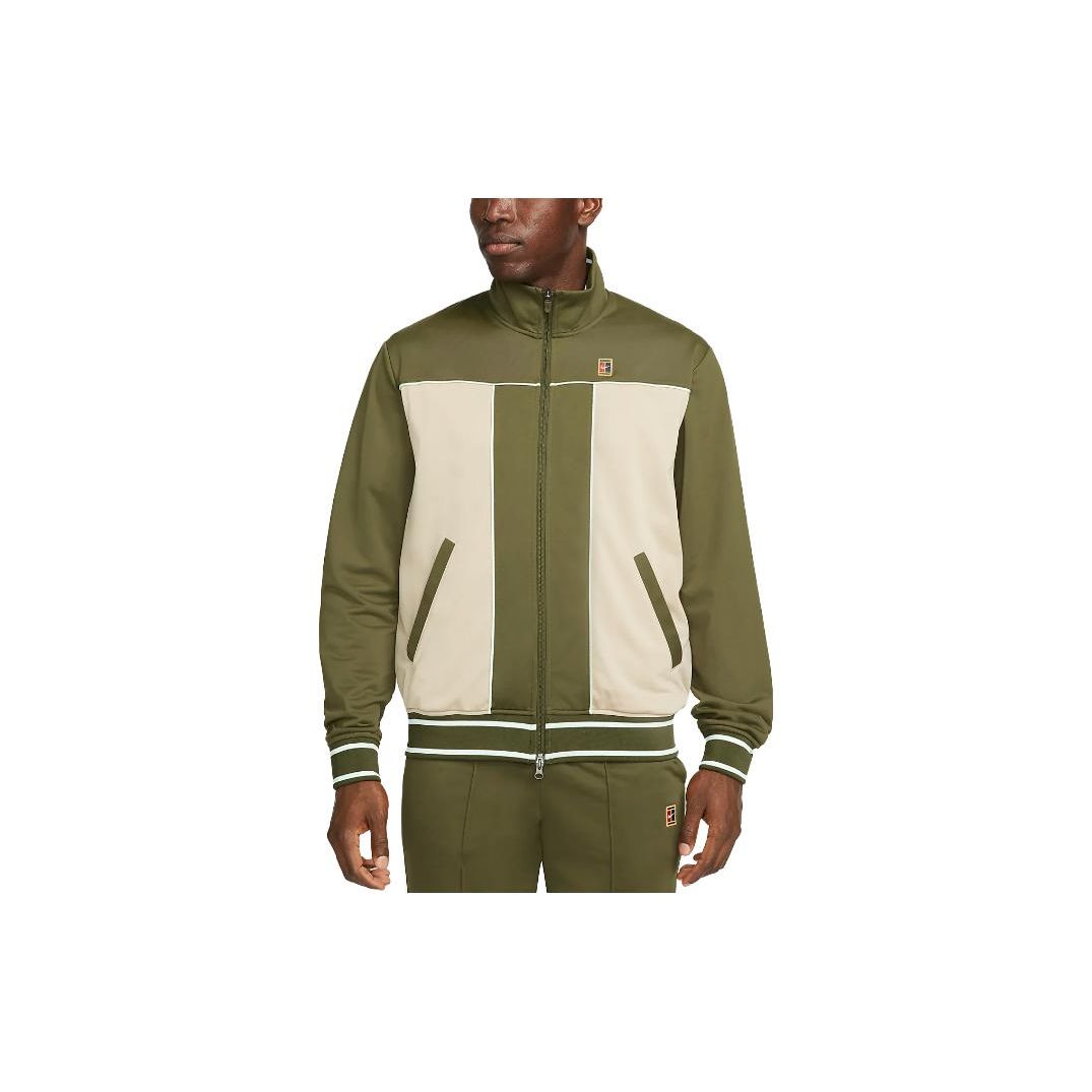 

Nike Color Block Logo Stand Collar Zip Jacket Men Jackets Green DC0620-326 L