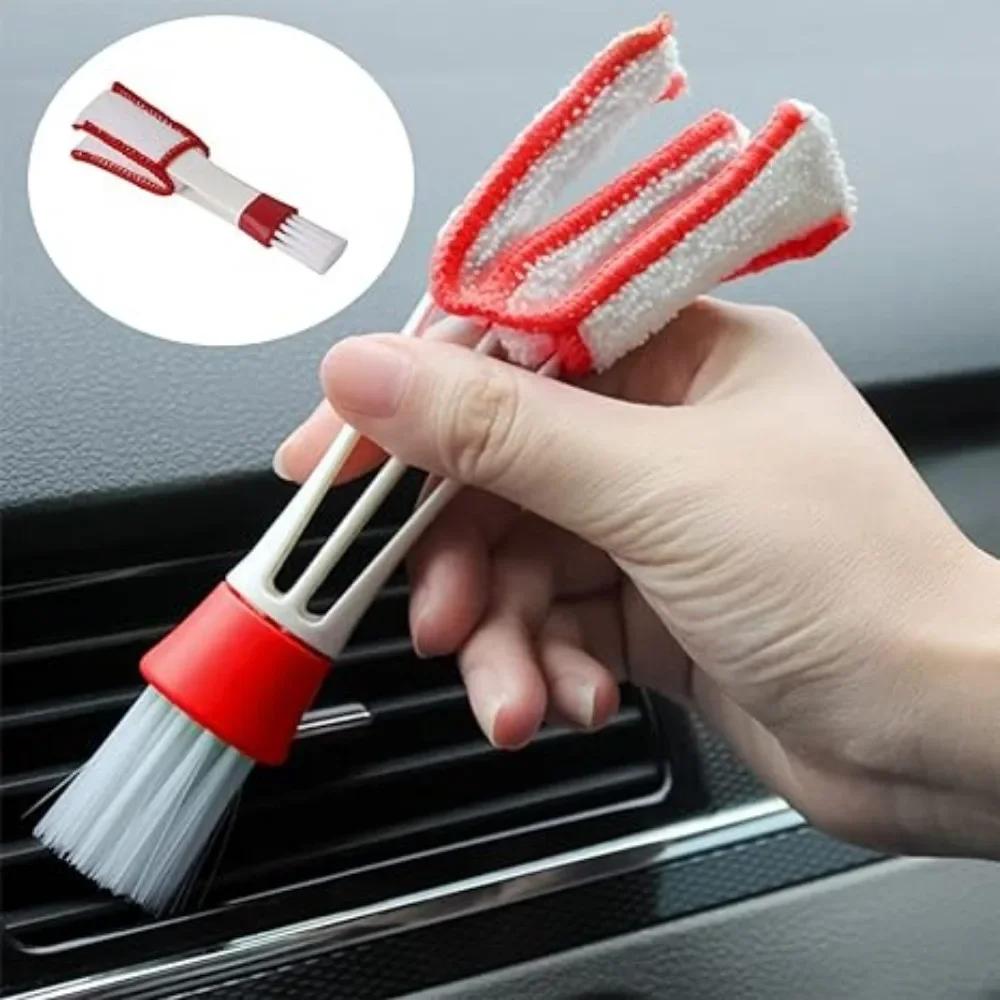 Car Cleaning Brush Multi-purpose Grille Duster Wipe Auto Detailing Tool Accessories for Air Conditioner Vent Dust Removal Blinds