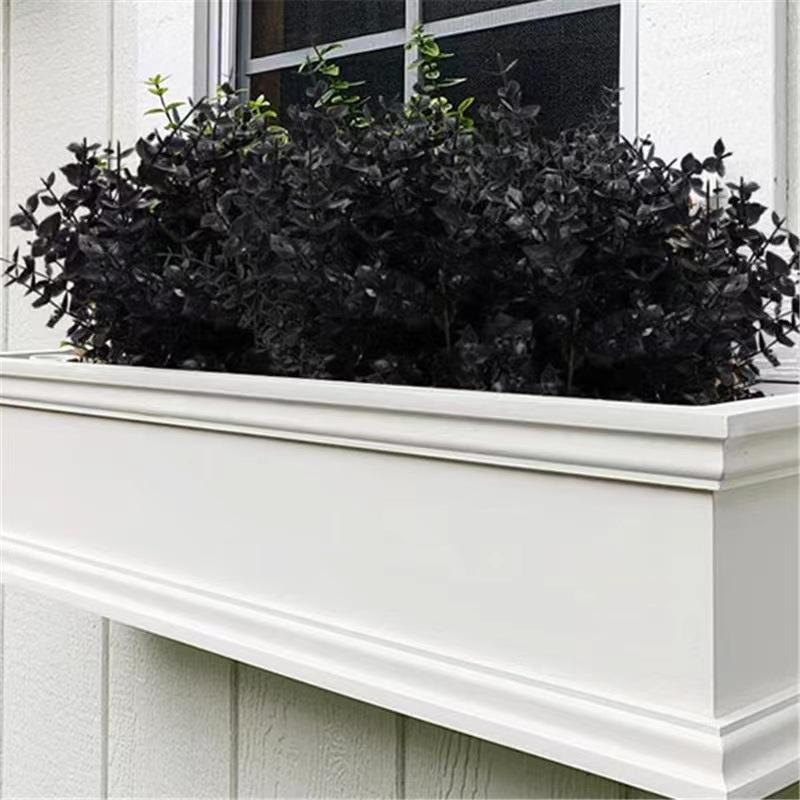 Black Halloween Decoration Plastic Fake Flowers Eucalyptus Rose Lavender Bundle Thanksgiving Flowers Thanksgiving