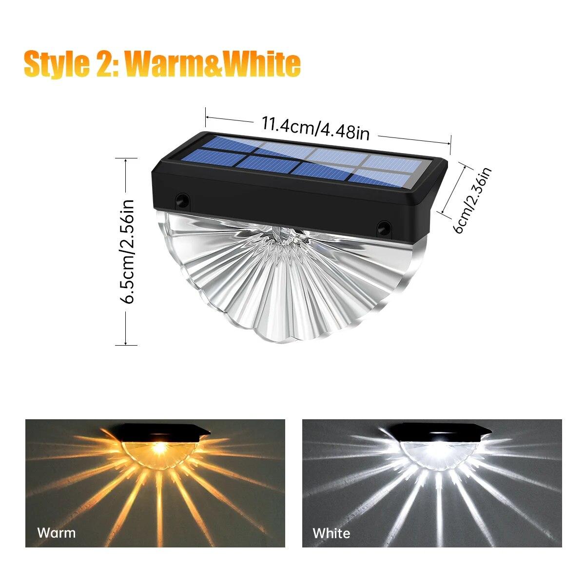 

Солнечные палубные светильники, уличные водонепроницаемые светодиодные фонари для патио, лестницы, двора, сада, ступенек и заборов, теплый белый/изменение цвета