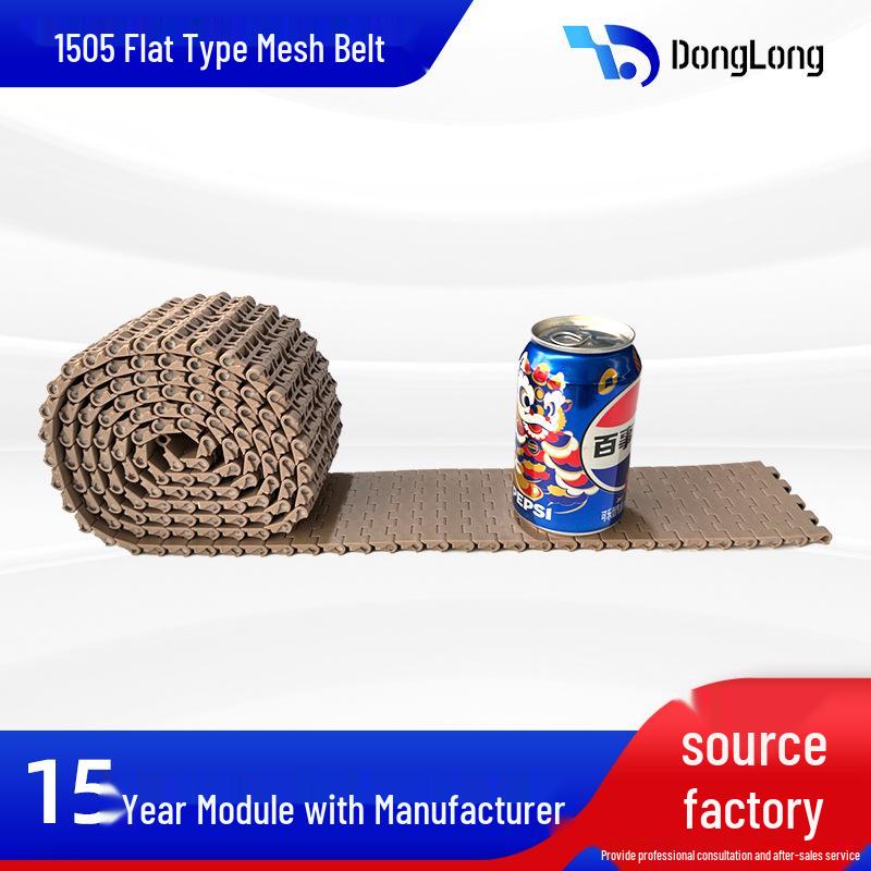 Modular Plastic Mesh Conveyor Belt with Flat Chain Plate 1000x500