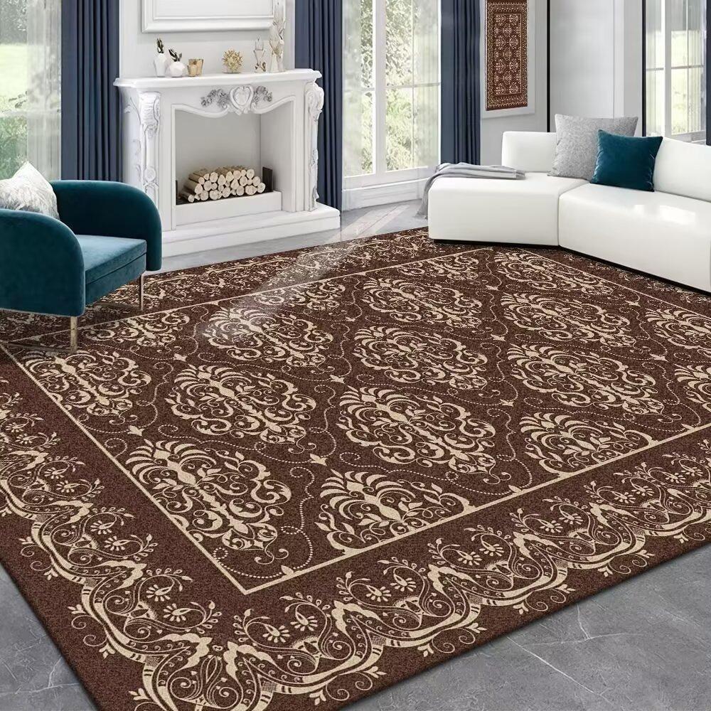 Tapijt Woonkamer Nieuwe Amerikaanse Stijl Onderhoudsvrij Pluche Slaapkamer Dik Imitatie Kasjmier Sofa Tapijt Mat 160*230cm