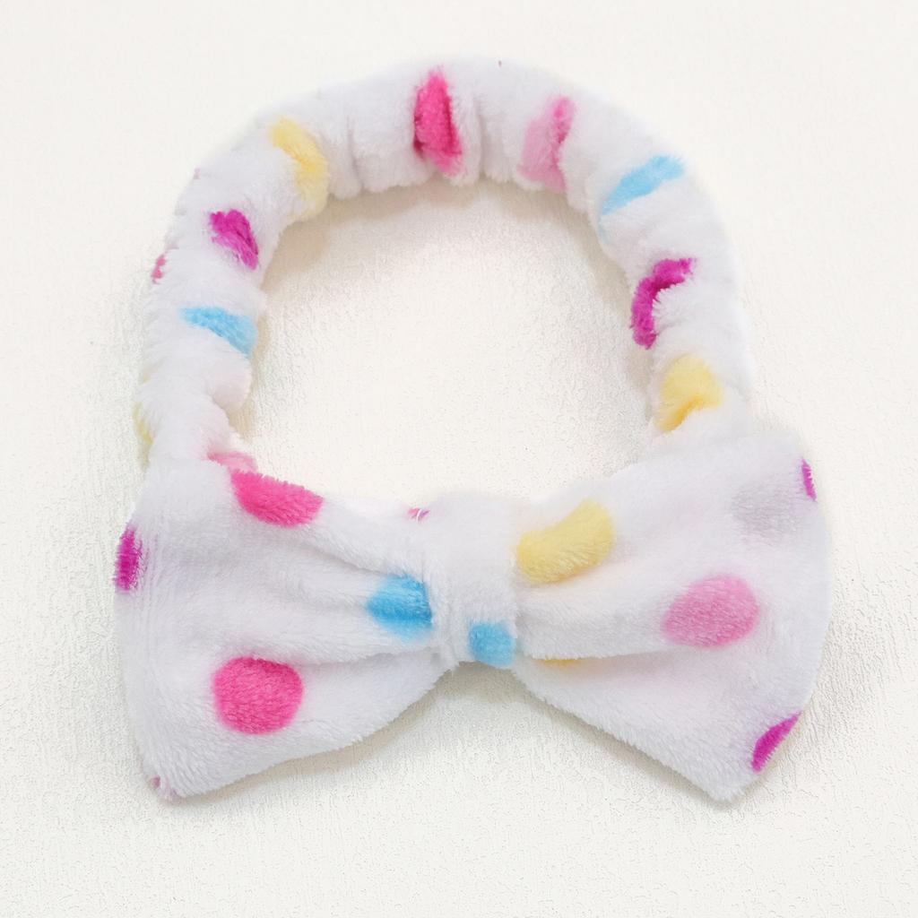 Spa Hoofdband Strik Haarband voor Gezicht Wassen Vrouwen Huidverzorging Hoofdbanden Elastische Make-up Hoofdband Koraal Fleece Gezichtswas Hoofdband