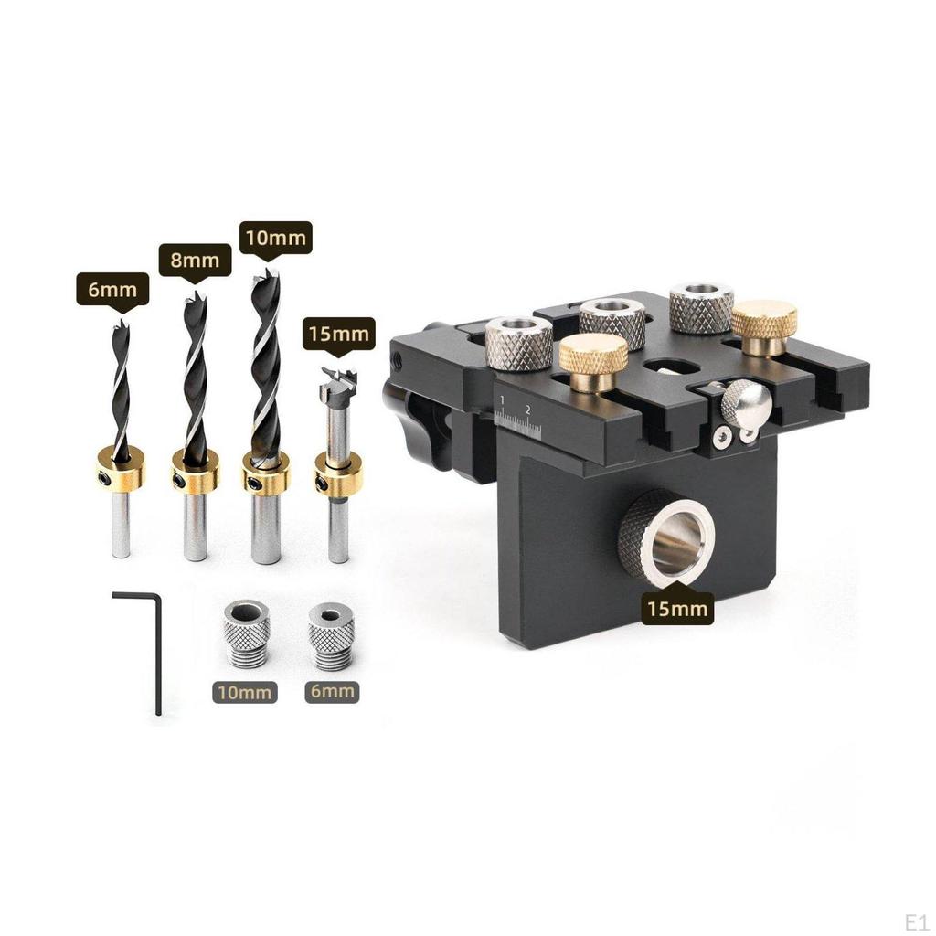 Furniture Connector Drill Jig Multi Function Three In Template High Accurate Wood Hole Guide for DIY