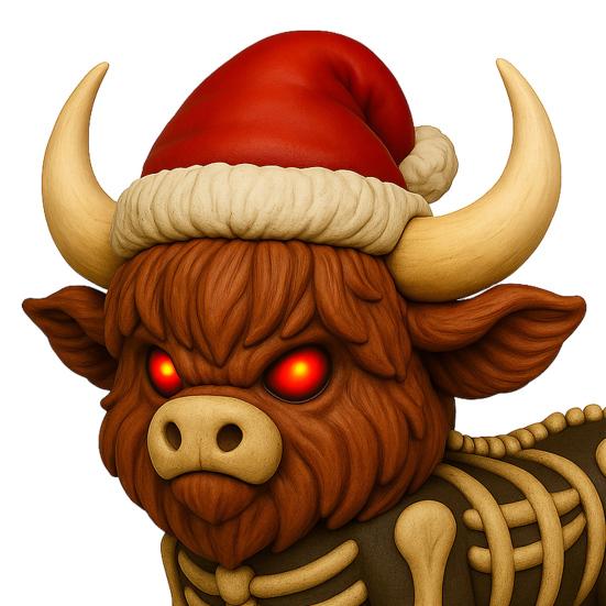 Halloween Highland Cow Figurine Spooky Skeleton Cow Statue Resin Calf Sculpture Tableop Ornament for Porch Lawn Home Kitchen Tiered Tray Decor