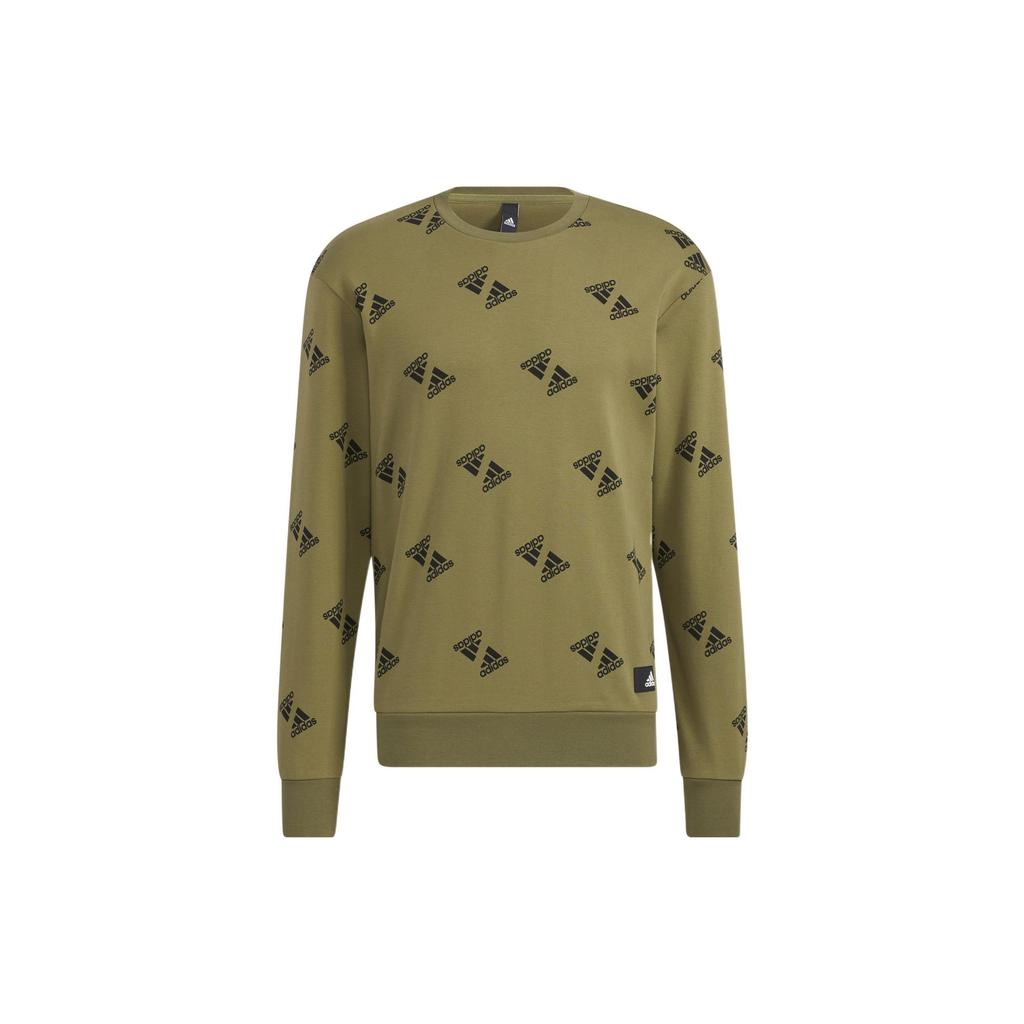 adidas Sweatshirts Unisex Green Crew Neck Moderate Regular HE7448