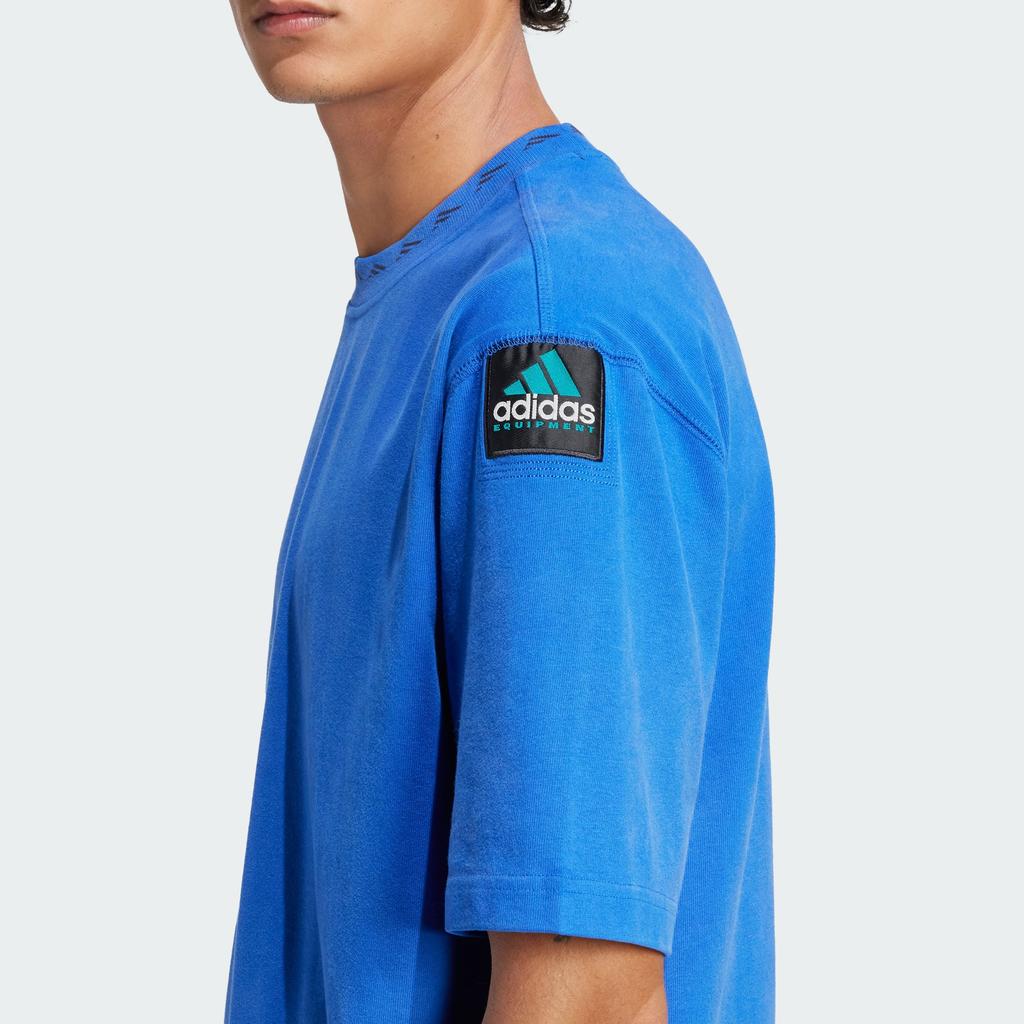 Adidas Originals EQT SS25 Vintage Wash Series Nautical Sports Fashion Crew Neck Short Sleeve T-Shirt Men T-Shirts Blue JD0653