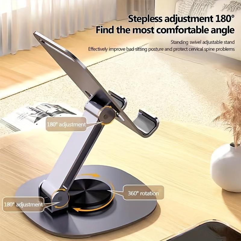 All-metal Lifting and Folding 360-degree Rotating Support for Mobile Phone Bracket Ipd Universal Live Broadcast Stand for Mobile Phone Flat Panel.
