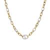 TANI by MINETANI Mila Oval Pendant Pave Chain Necklace
