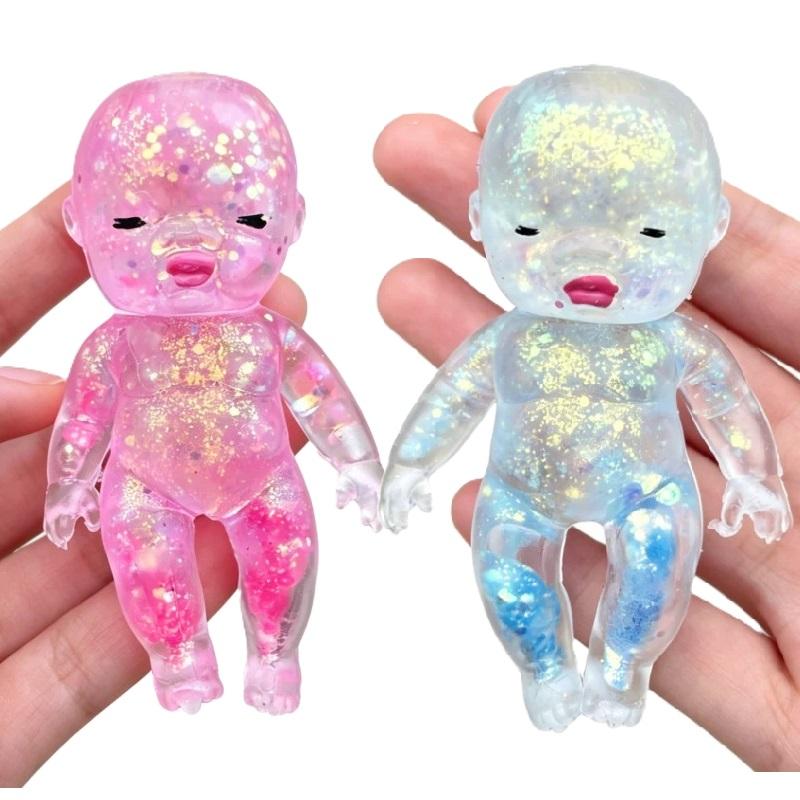 Squishy Maltose Sugar Baby Squeeze Toy Kawaii Baby Stretchable Slow Rising Fidget Toy for Adults Stress Anxiety Relief Gift Toy