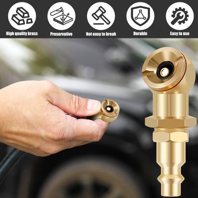 Kit de pinces à air pour gonfleur à ballon, en laiton, 1/4 po FNPT, pour pneu de voiture, buse de gonflage, accessoires pour pompe à air, 300 psi
