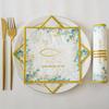 20pcs/pack Sacred Ceremony Party Napkins Eucalyptus Leaf Fish Tissue Party Venue Decoration Napkins